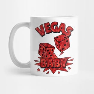 VEGAS Baby Roll The Dice Red Mug